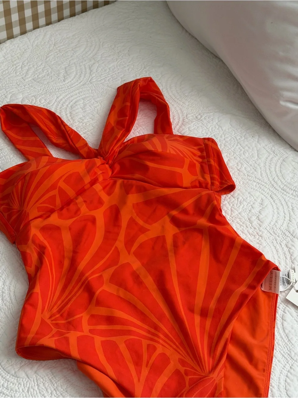 MILLY Betsy Abstract Kai Print Bandeau One-Piece Swimsuit